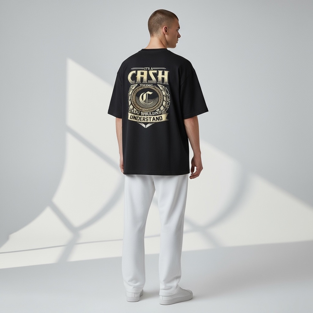 Gildan It’s a Cash Thing Graphic T-Shirt Black Size XXL Unisex Cotton Tee